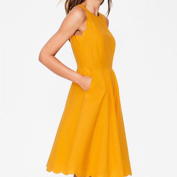 BODEN Judith Dress - Yellow Ochre 4 regular - Picture 2 of 7